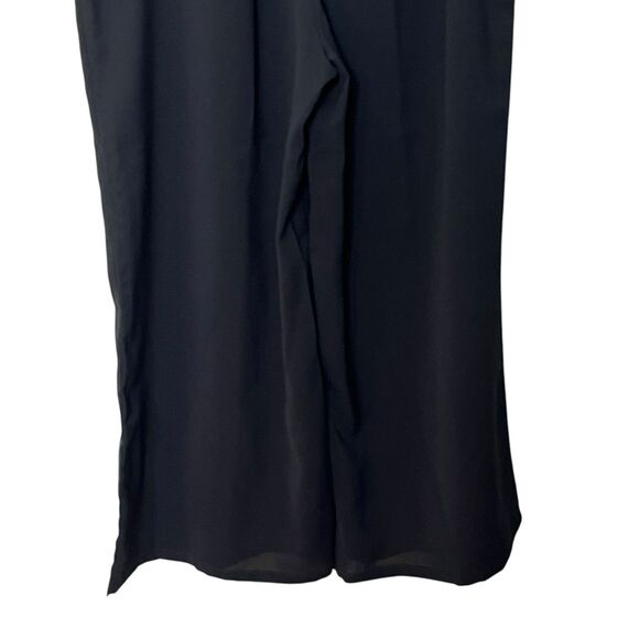 Superdown Brooke Wide Leg Pants Black High Rise Cropped Flowy Women’s Size Large - Picture 6 of 12
